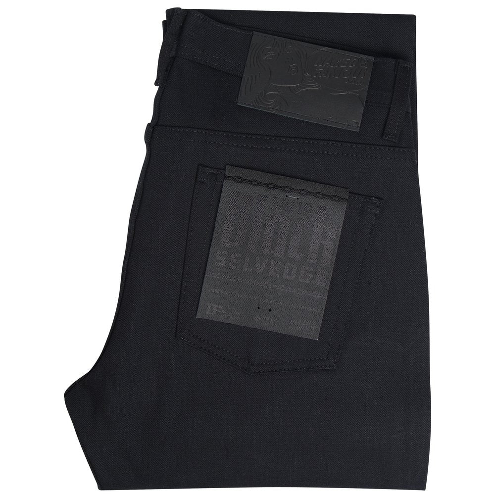 Solid Black Selvedge fra Naked and Famous Denim - Vintage Jeans