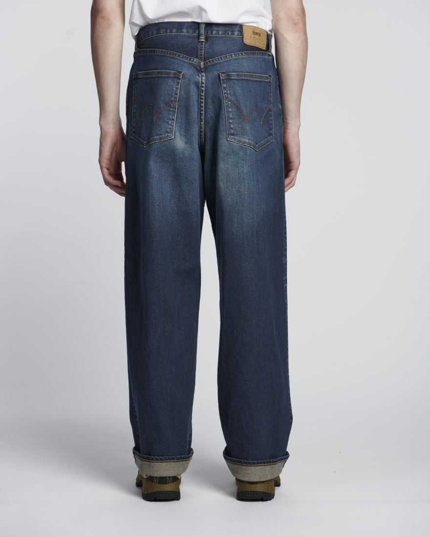 Edwin - Wide Pant - Blue Mid Dark Used - Vintage Jeans