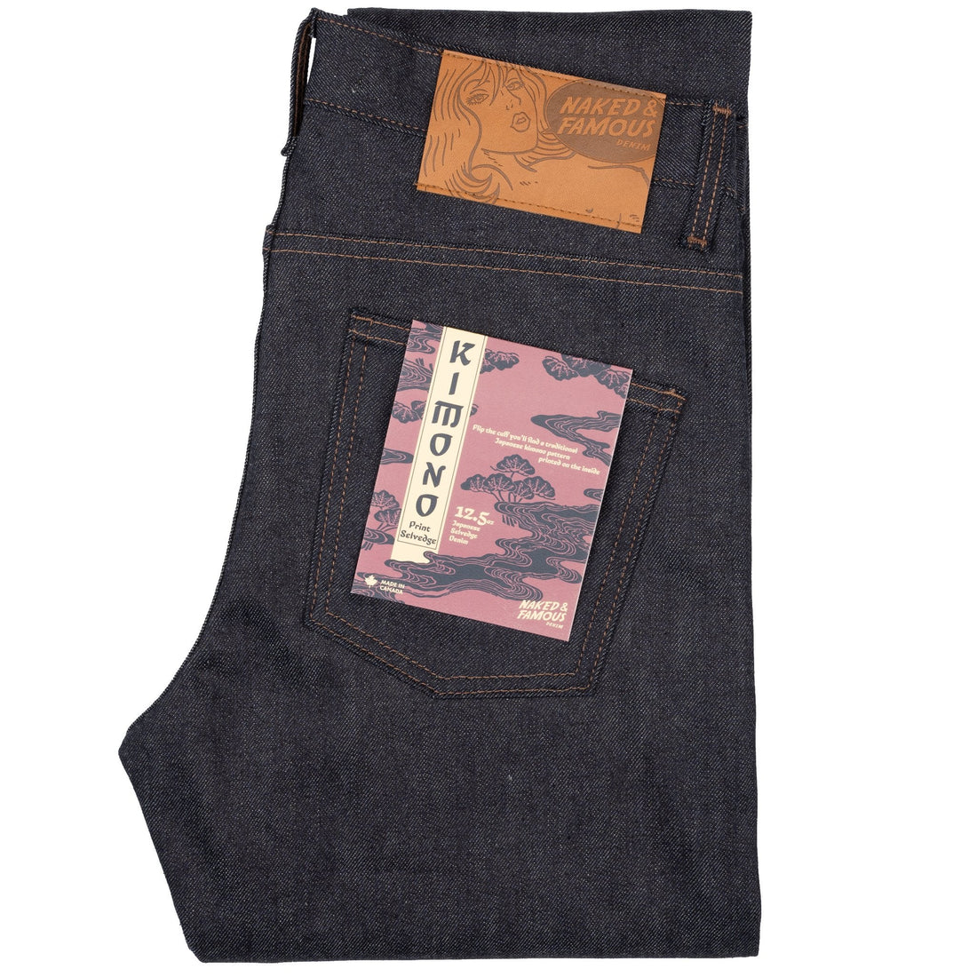 Naked &amp; Famous - Weird Guy - Kimono Print Selvedge 12.5 oz - Vintage Jeans